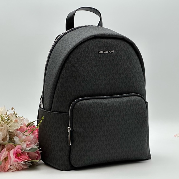 MICHAEL KORS Black Signature Large Backpack - Picture 3 of 14